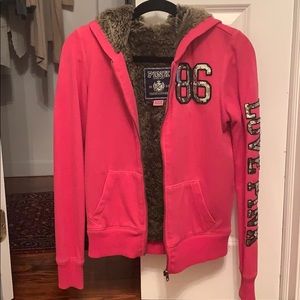PINK Victoria Secret Faux Fur Sweatshirt